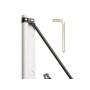 MUELLE PUERTA WOLFPACK ALUMINIO ANODIZADO BLANCO  (BLISTER 1 PIEZA)