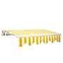 TOLDO EXTENSIBLE PARA TECHO / PARED 3X2 METROS AMARILLO Y BLANCO