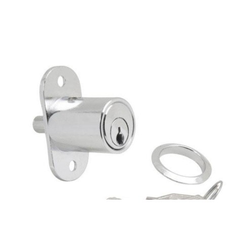 CERRADURA PUERTA CORREDERA PULSADOR 147/27 MM.   CROMADO