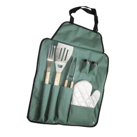 SET BARBACOA PAPILLON   6 PIEZAS CON DELANTAL