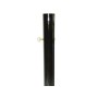 TUBO ESTUFA NEGRO VITRIFICADO DE 100MM CON LLAVE DE 1 MT. 