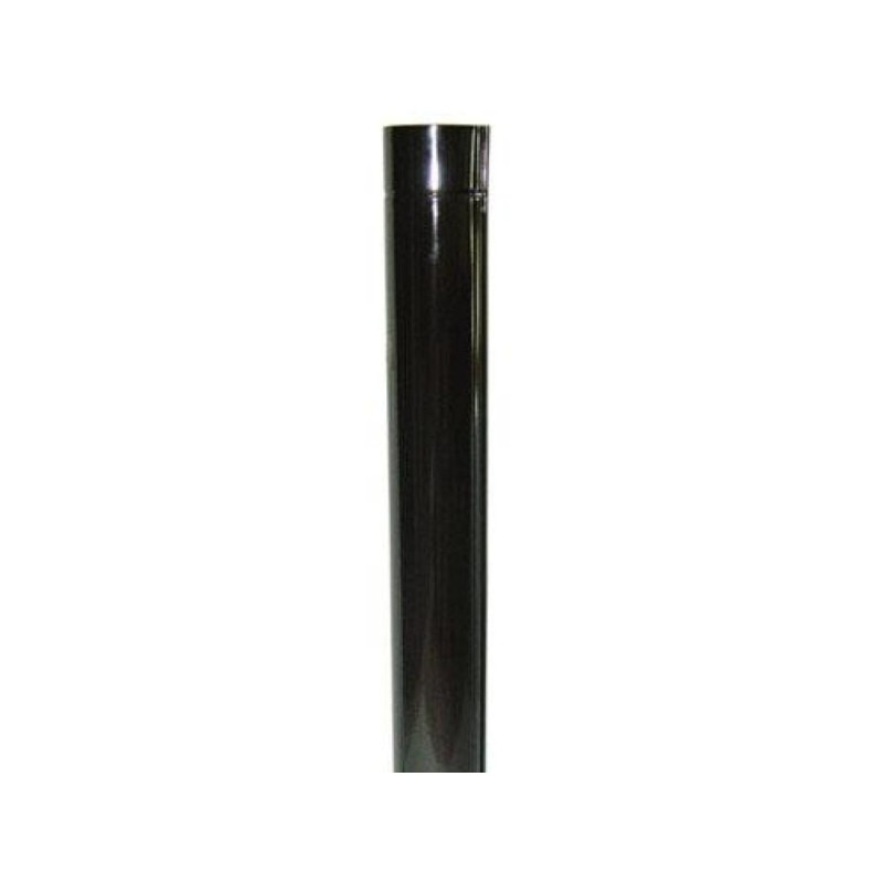 Tubo Estufa Vitrificado Negro 110 Mm X 1 Metro - Para Estufas De Leña, Chimeneas, Salida Humos