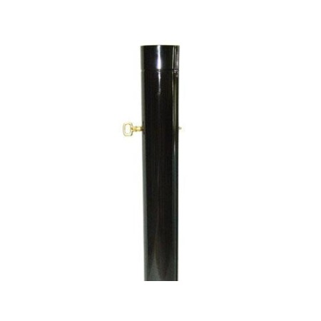 TUBO ESTUFA NEGRO VITRIFICADO DE 120MM CON LLAVE DE 25CM