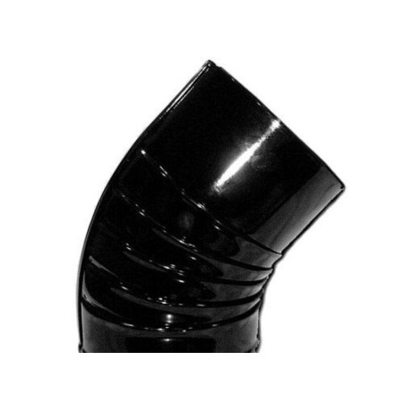 CODO ESTUFA COLOR NEGRO VITRIFICADO DE 120MM 45°