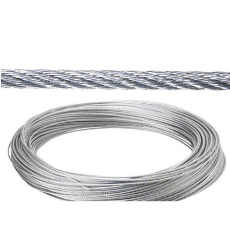 CABLE GALVANIZADO 6 MM.   (ROLLO 25 METROS) NO ELEVACION