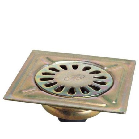 SUMIDERO ACERO BICROMATADO 300X300 MM.  TOMA DE 90 MM. 