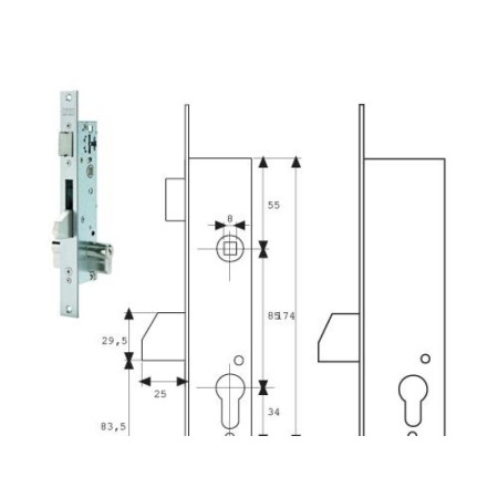 CERRADURA TESA 2211/20/3AI
