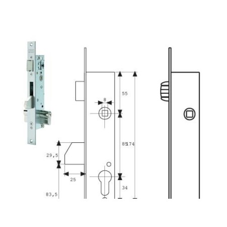 CERRADURA TESA 2218/20/0AI