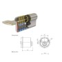 CILINDRO TESA SEGURIDAD T10 P5TS/40/  LATONADO REDONDO