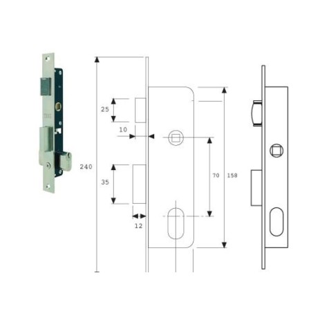 CERRADURA TESA 2226/12/NM