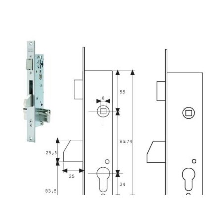 CERRADURA TESA 2210/30/3AI
