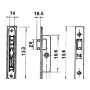 CERRADURA LINCE 5553 ALUMINIO   14 MM. 