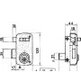 CERRADURA LINCE 5056 - AP/ 60 DERECHA