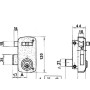 CERRADURA LINCE 5056 - AP/ 70 DERECHA