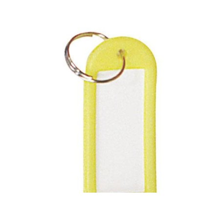 LLAVERO PORTAETIQUETAS AMARILLO