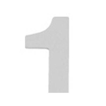 NUMERO WOLFPACK 1 PLATEADO MATE 10 CM + TORNILLOS BLISTER 1 PIEZA