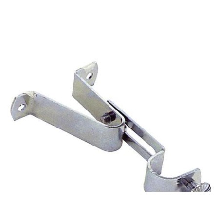 SOPORTE TUBO 16 MM. Ø CROMO  FRONTAL EXTENSIBLE