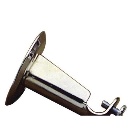 SOPORTE TUBO 12 MM. Ø CROMO FRONTAL REDONDO