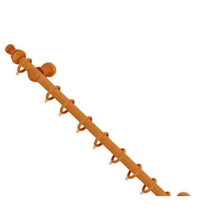 RIEL MADERA COMPLETO 1,80 METROS X 28 MM.  TECA