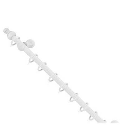 RIEL MADERA COMPLETO 1,80 METROS X 20 MM.  BLANCO