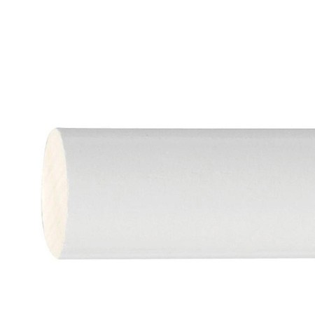 BARRA MADERA LISA 1,5 METROS X 20 MM.  BLANCO