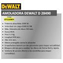 AMOLADORA DEWALT 2000 W.  D28490