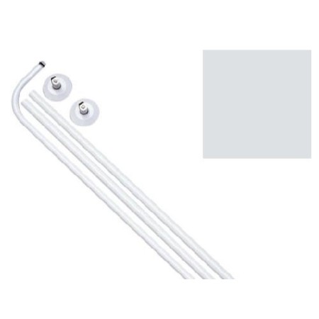 BARRA BAÑO CURVA 18MM  (80X 80 A 122) BLANCO