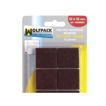 FIELTRO ADHESIVO 30X30MM  ( BLISTER   6 PIEZAS)MARRON