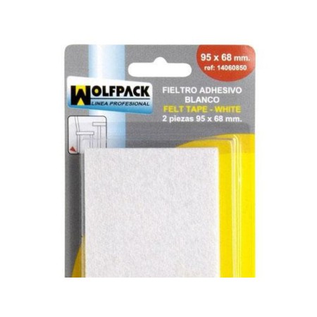 FIELTRO ADHESIVO 100X100MM ( BLISTER 1 PIEZAS)BLANCO