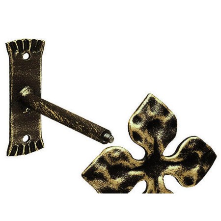 RECOGE - CORTINAS FORJA NEGRO / DORADO CRUZ 15CM