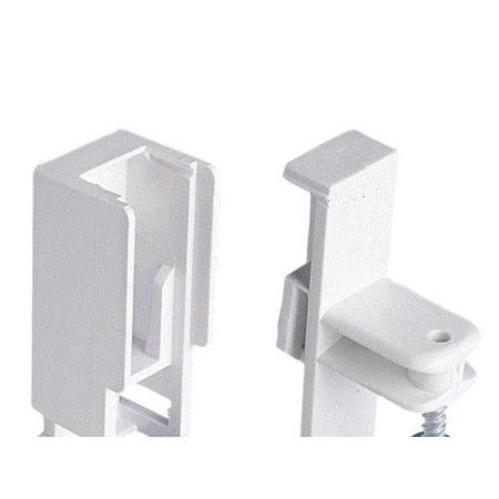 SOPORTE LATERAL PARA RIEL ALUMINIO P - 900 BLANCO