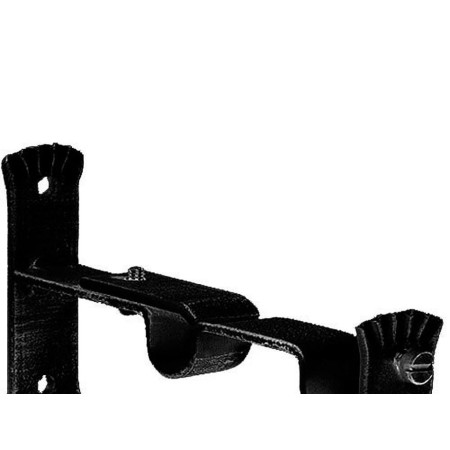 SOPORTE DOBLE FORJA 28 - 20 Ø MM.  NEGRO