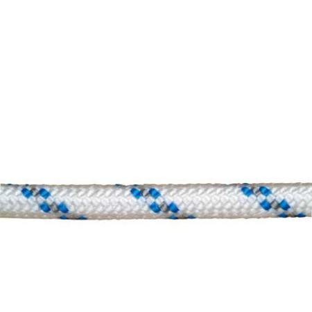 CUERDA POLIESTER TRENZADO BLANCO / AZUL 8MM 200MT / BOBINA