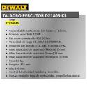 TALADRO PERCUTOR DEWALT D21805 - KS