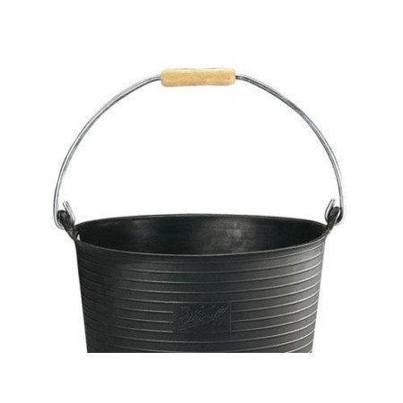 CESTO PLASTICO NEGRO UN ASA 22 LT