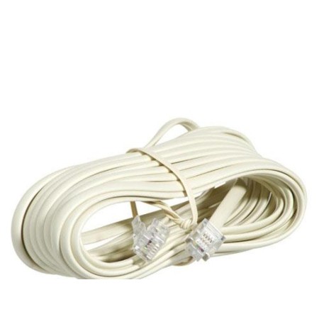 CABLE TELEFONO 3MT  -  2 CLAVIJAS  -  6/4