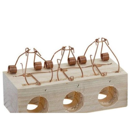 RATONERA MADERA 3 AGUJEROS Ø 28 MM. 