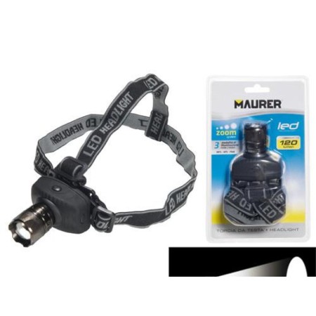 LINTERNA MAURER LED ZOOM CABEZA 120 LUMENES