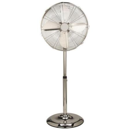 VENTILADOR MAURER DE PIE 125 CM.  DE ALTO CROMO