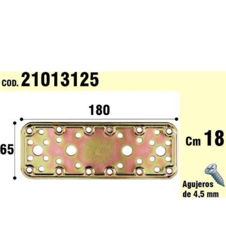 SOPORTE PARA MADERA PLACA BICROMATADA 65X180