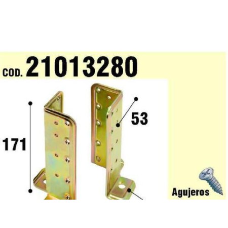 SOPORTE PARA MADERA ANCLAJE BICROMATADO REGULABLE