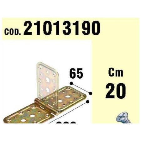 SOPORTE PARA MADERA BISAGRA BICROMATADO 65X200