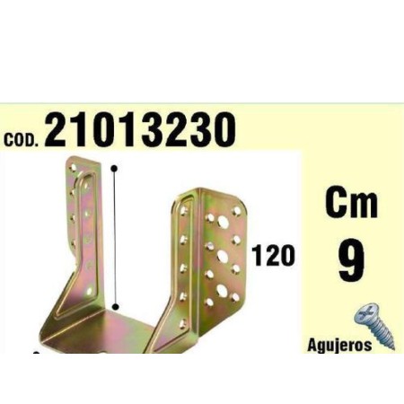 SOPORTE PARA MADERA ALAS EXTERIORES BICROMATADO 90MM