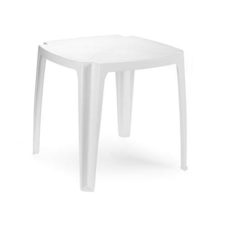 MESA RESINA MONOBLOC BLANCA APILABLE. 75X75CM