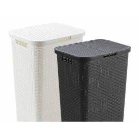 CESTO ROPA RESINA CON TAPA 80LT COLOR SURT