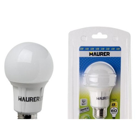 BOMBILLA LED STANDAR E27 9 W  - 60W.  LUMENES 806