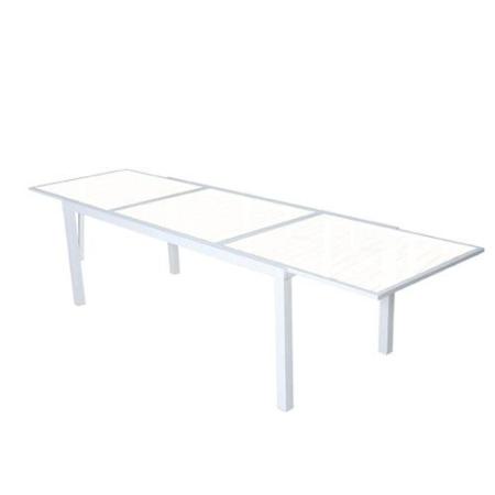 MESA JARDIN ALUMINIO / CRISTAL NIZA BLANCO / BEIGE