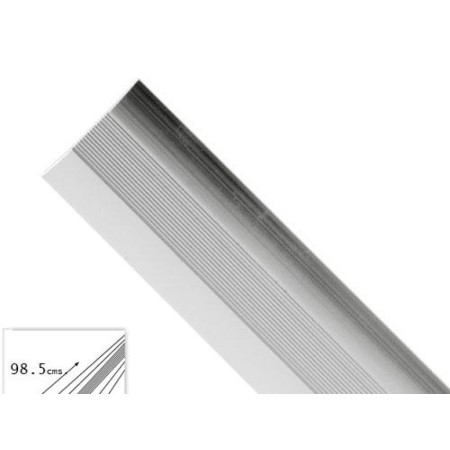TAPAJUNTAS ADHESIVO PARA MOQUETAS ALUMINIO PLATA   98,5 CM. 