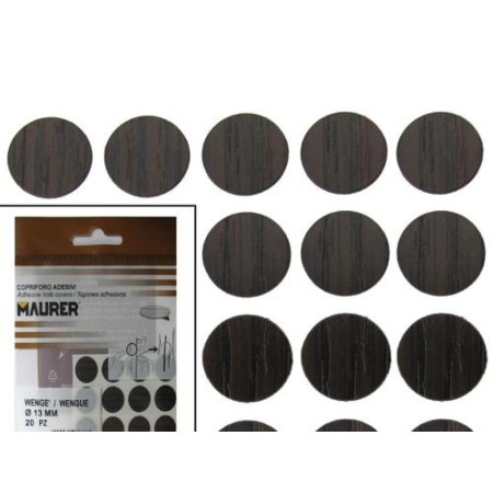TAPATORNILLOS ADHESIVOS WENGUE  (BLISTER 20 UNIDADES)