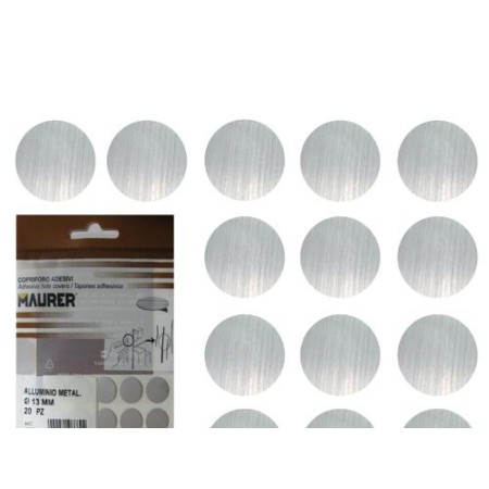 TAPATORNILLOS ADHESIVOS GRIS METALIZADO.   (BLISTER 20 UNIDADES)